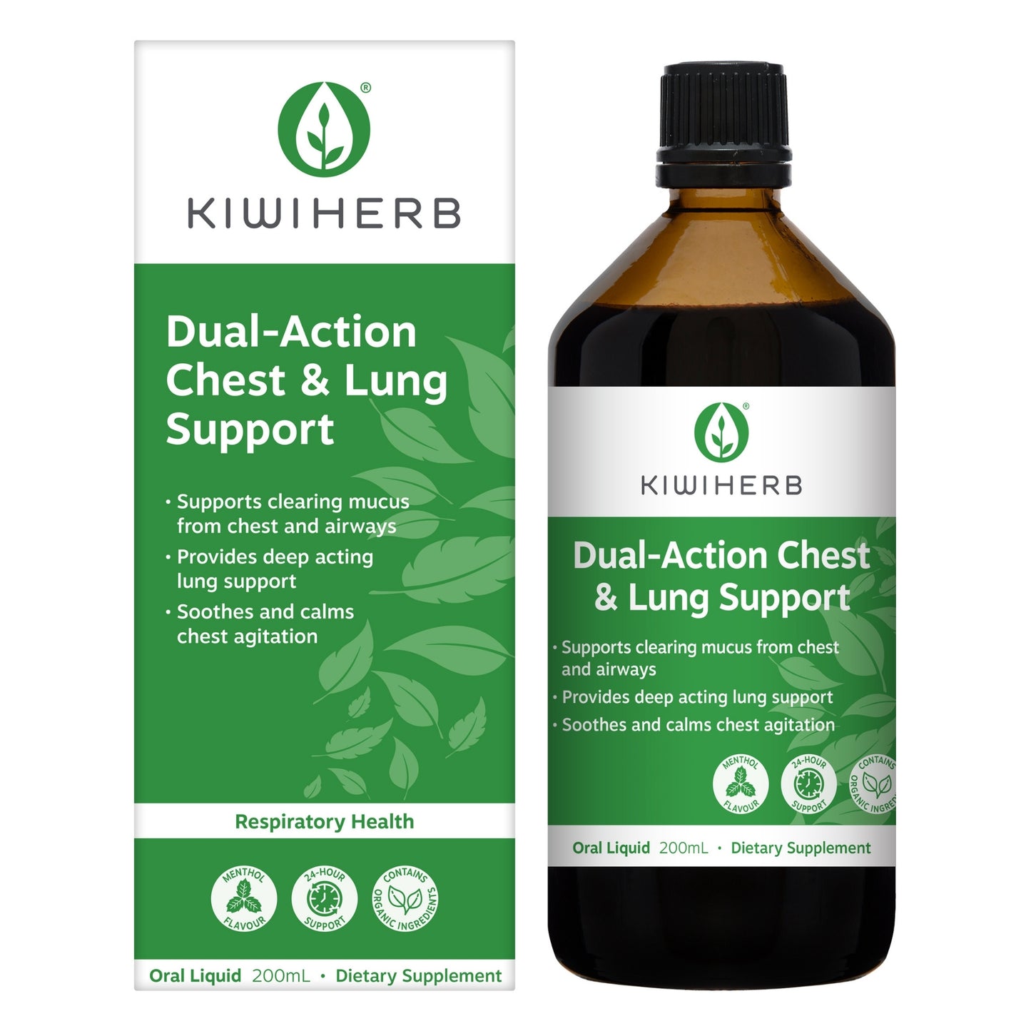 Bottle of Dual Action Ches and Lung Support