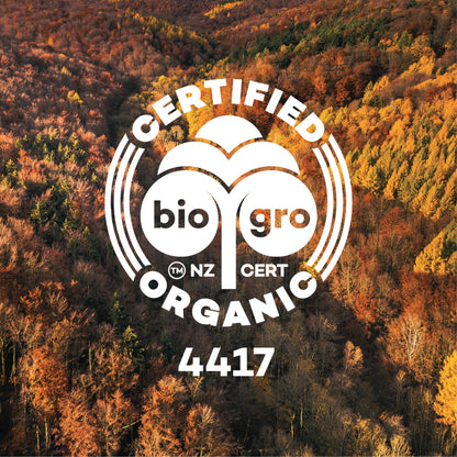 BioGro certified children's organic throat syrup for children. 