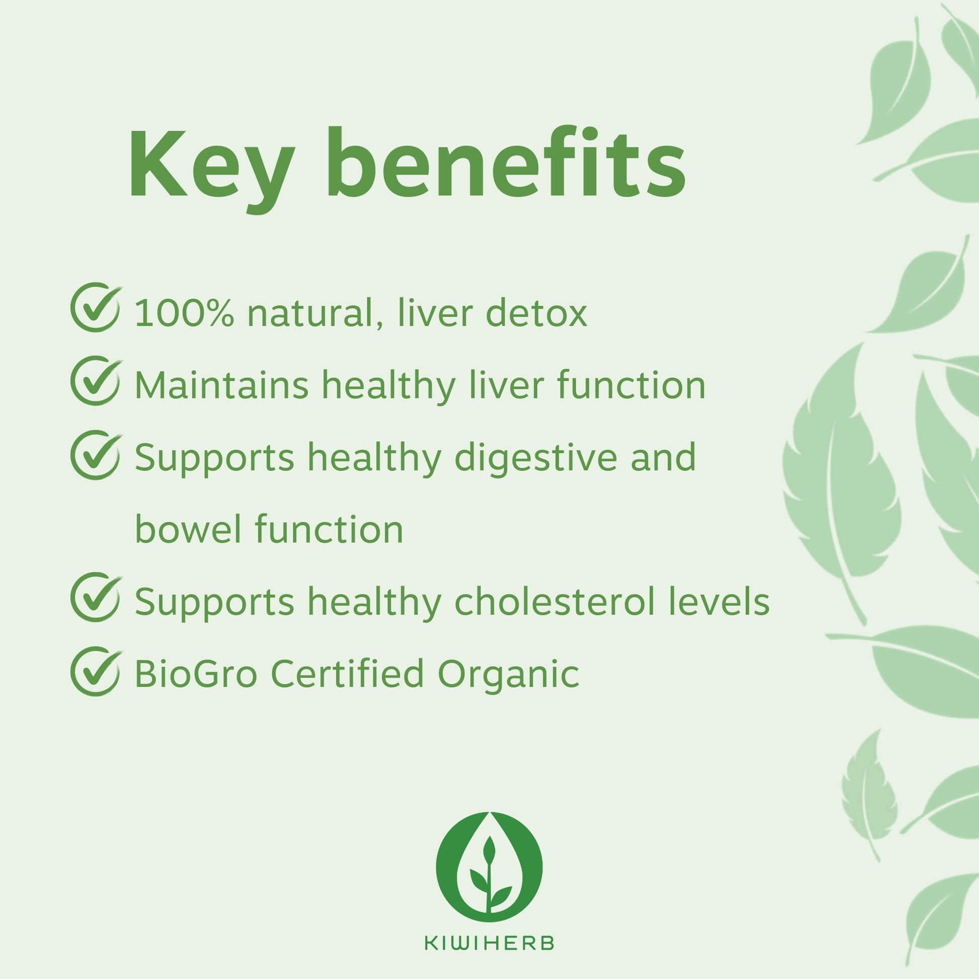 The key benefits of Kiwiherb Organic Liver Cleanse.