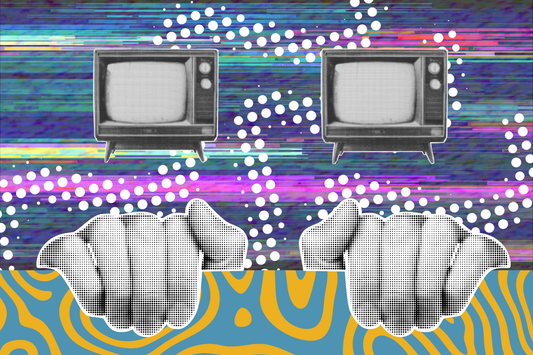 confused image of hands reaching out from a hazy background