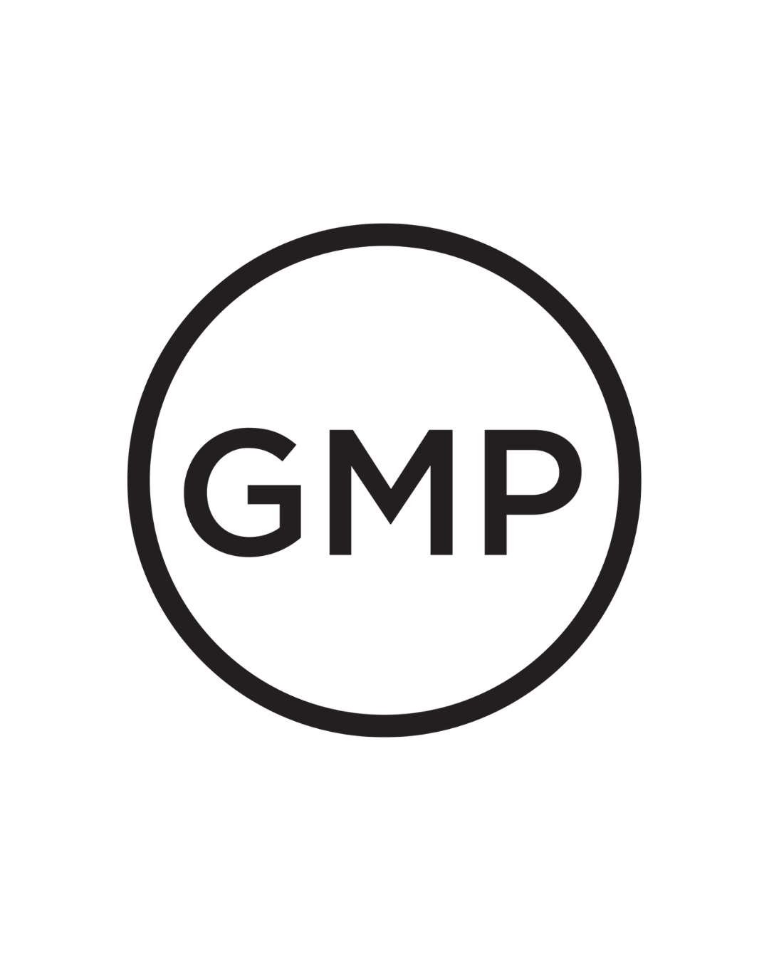 GMP logo in a circular design on a white background