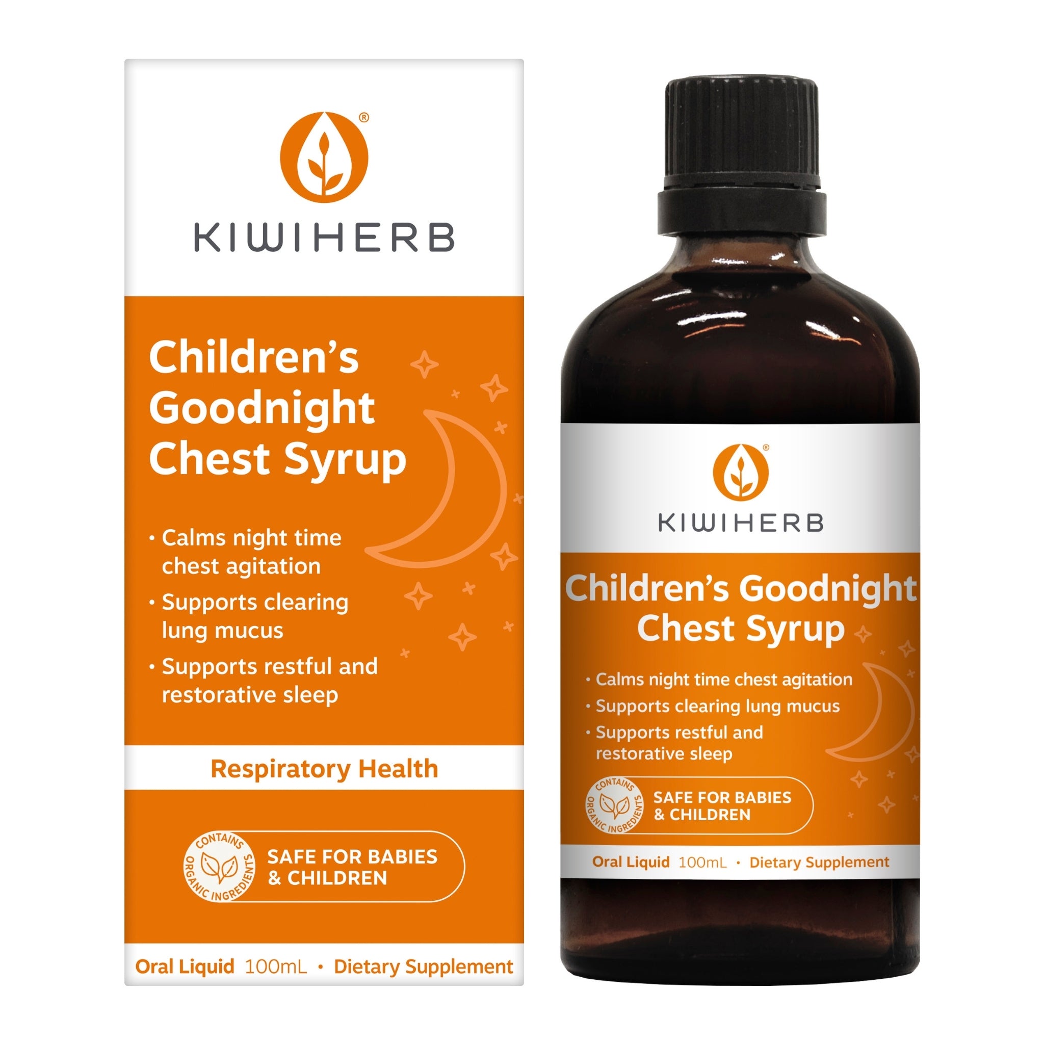 Children's Goodnight Chest Syrup Calming Herbal Formula | Kiwiherb