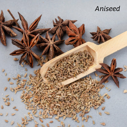 A large wooden spoon with Aniseed.